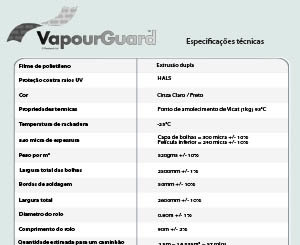 Folha de Especificações VapourGuard™