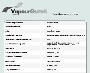 Hoja de Especificación VapourGuard™